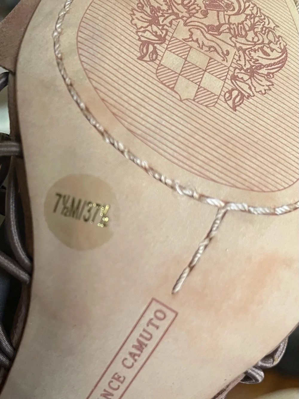 Vince Camuto Brown Lace-Up Gladiator Heels